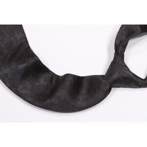 Timothy Everest Black Tone Paisley Floral Silk Jacquard Necktie Made in England